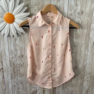 Soft Pink 🍹 Sleeveless Blouse, Women’s Size XS